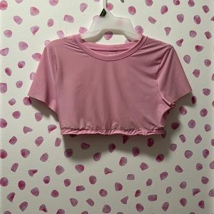Aerie SMOOTHEZ Crop Top Bralette Size Large in Light Pink